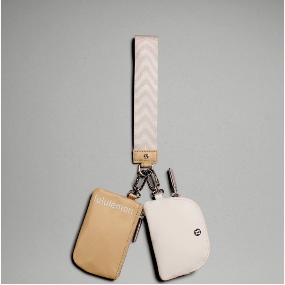 Lululemon Dual Pouch Wristlet - Trench / White Opal - NWT